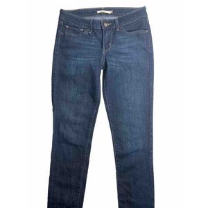 Levi Strauss 711 Skinny Women's Blue Denim‎ Jeans Dark Wash Size 28
